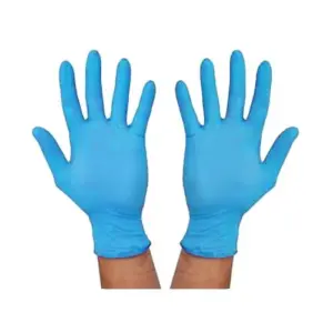 5 Pair Surgical Hand Gloves Blue Color Powder Free Examination Nitrile Gloves