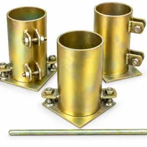 Concrete Cylinder Molds 1 Set (3 Cylinder+1 Rod) 8×4 Inch