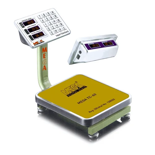 Mega 60 Kg Digital Weight Scale TC-06 SS Plate - Image 2