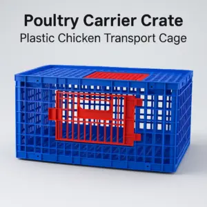 Poultry Carrier Crate – Plastic Chicken Transport Box