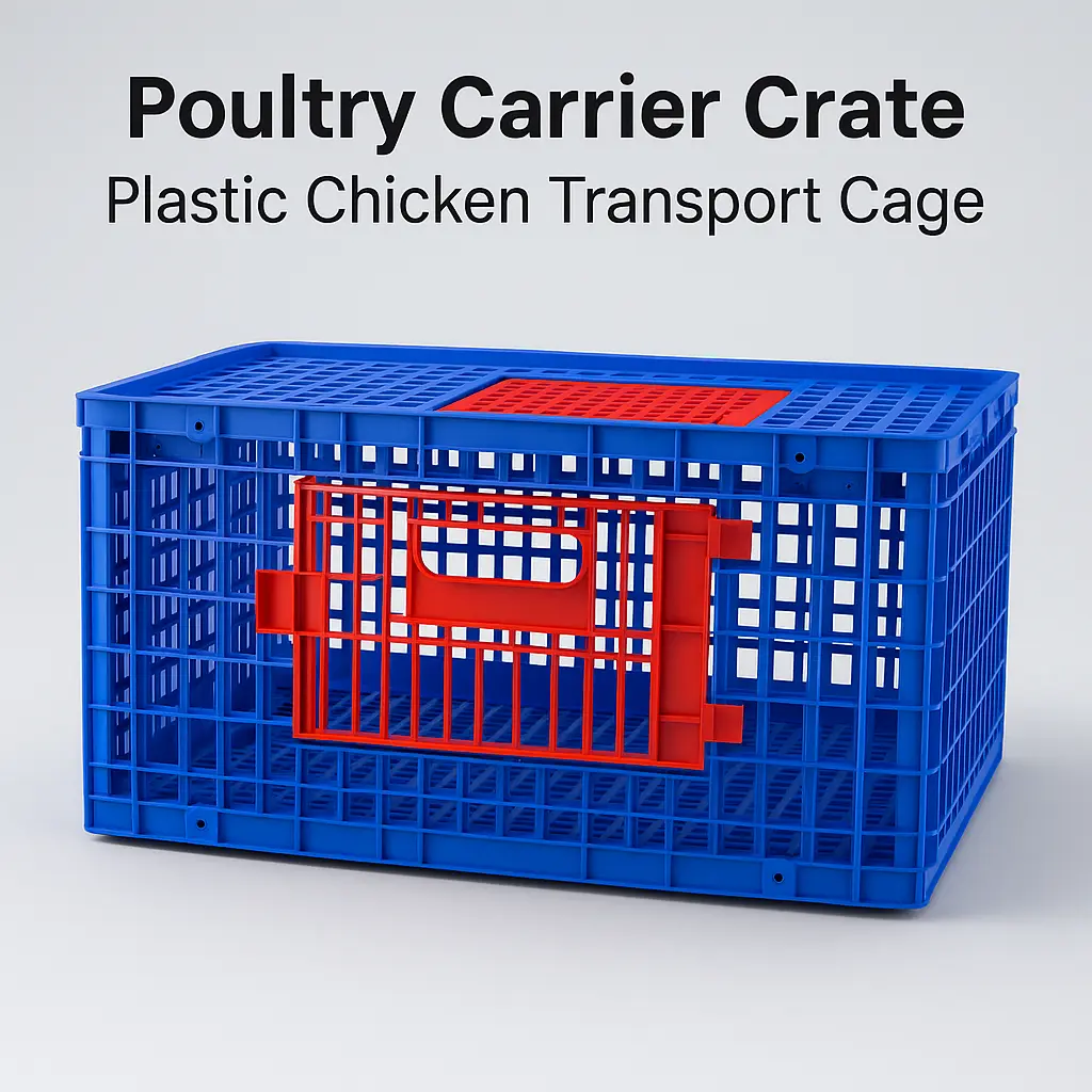 Poultry Carrier Crate – Plastic Chicken Transport Box