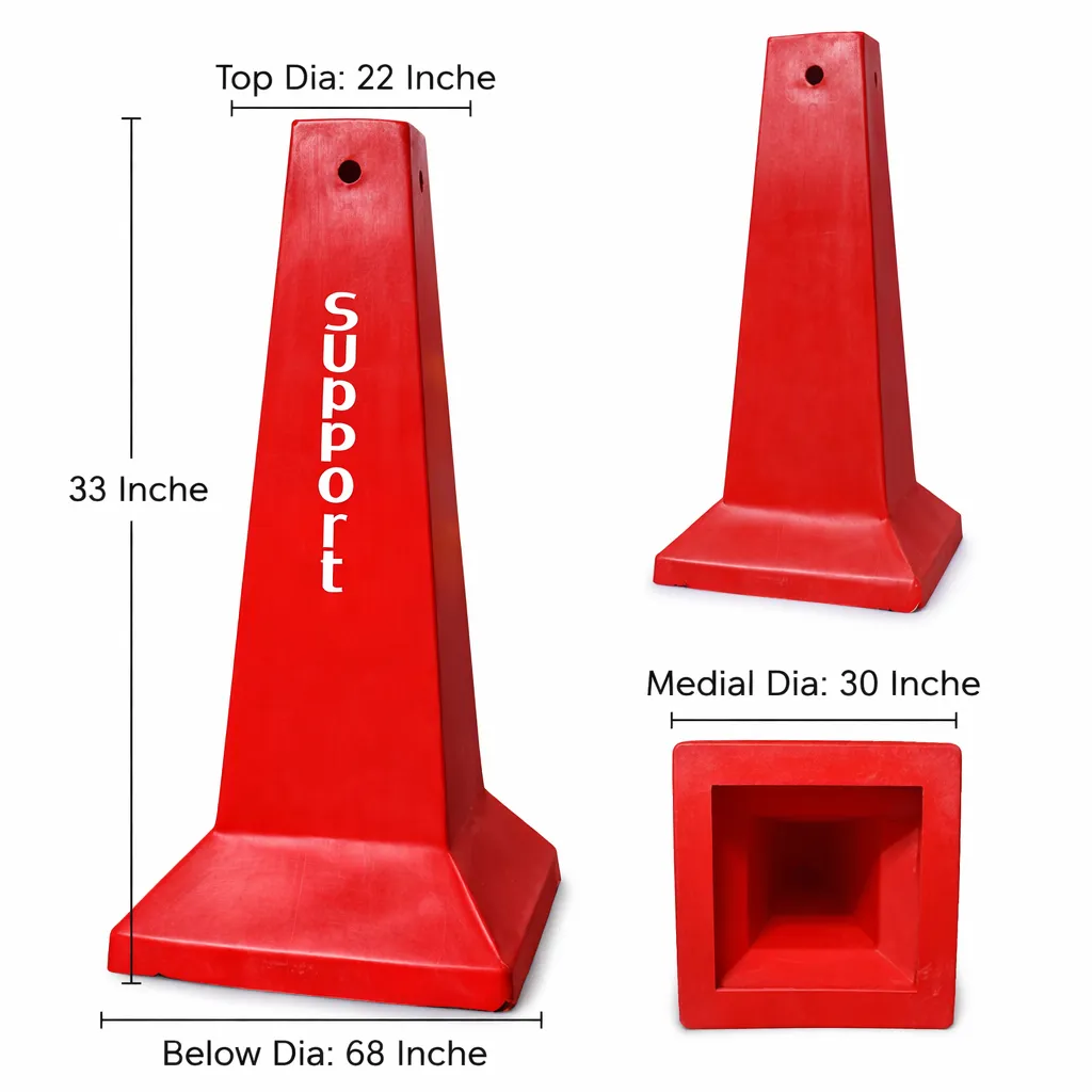 33 inche Heavy Duty Road Safety Cone | Plastic Traffic Cone in Bangladesh – RTC Dhaka - Image 6