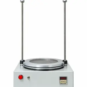 Laboratory electric sieve shaker with metal sieve holding assembly